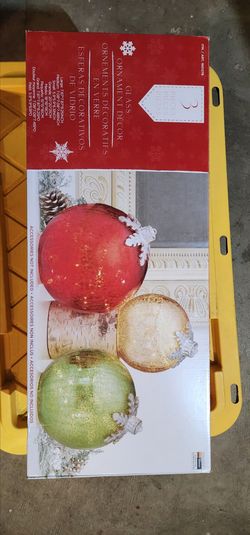Christmas decor- table top glass ornaments