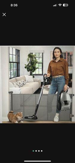 Retractable Pet , Baby Gate With Support Beam