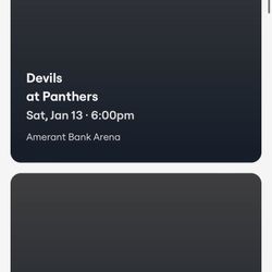 Florida Panthers Vs New Jersey Devils (club Level)