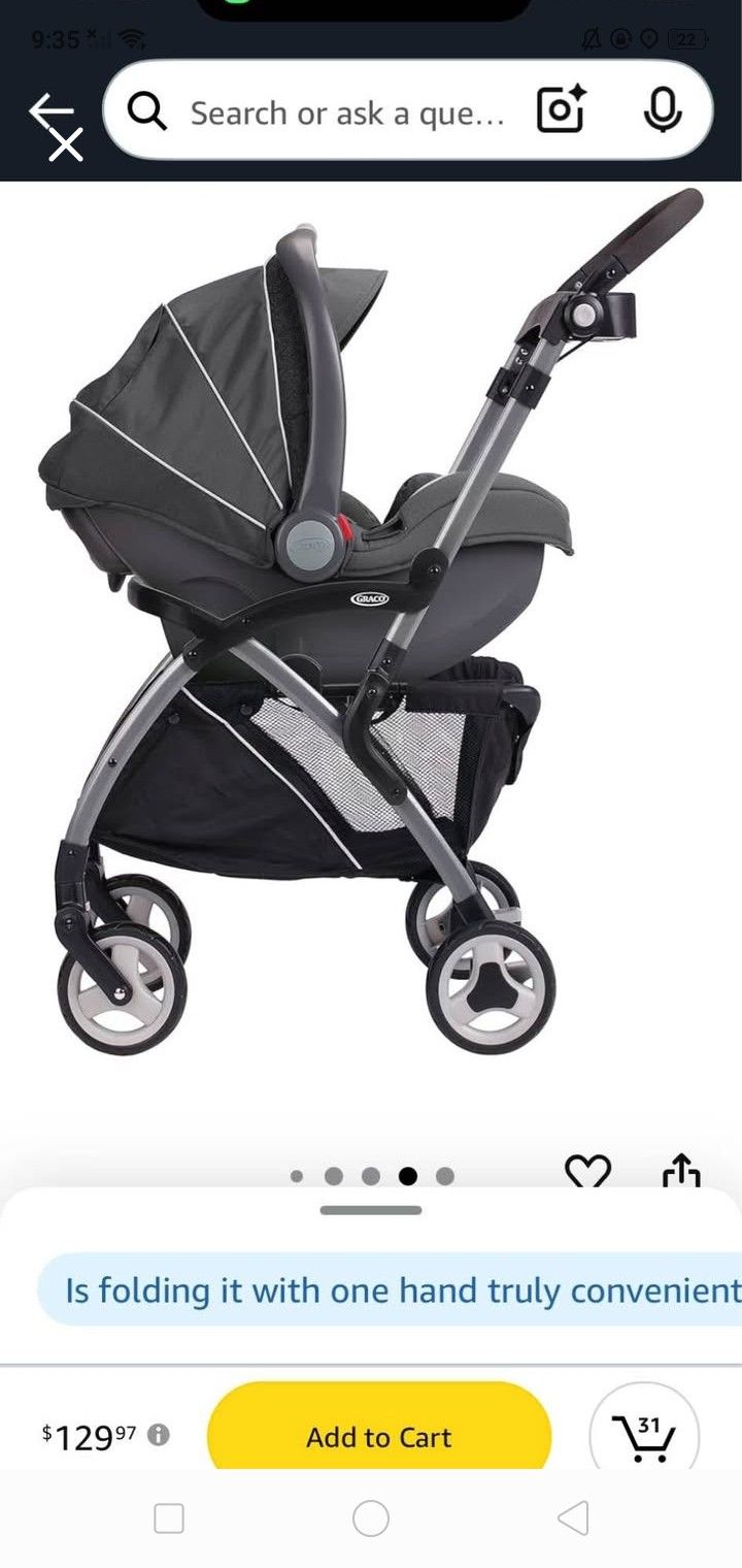 Car Seat With Stroller Combo Set
