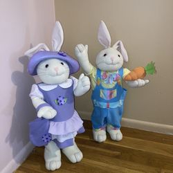 32” Handerson Handicraft Easter Bunny Pair