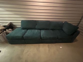 Lovesac Sectional - 4 Sections Turquoise Velvet (16 pieces total)