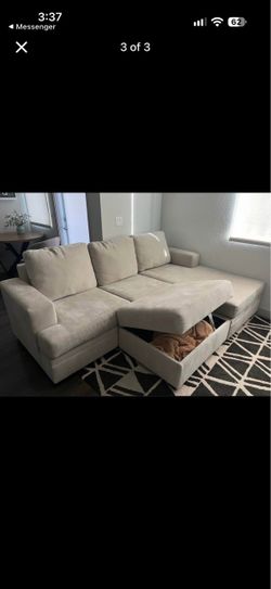 NEED GONE TODAY 10/25 L Shaped Couch w Ottoman
