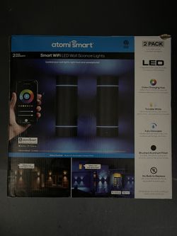 Atomi Smart WiFi Outdoor Wall Light (2-Pack)