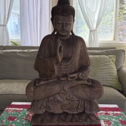 Buddha Status Solid Wood 