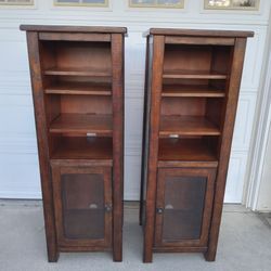 (2) Pottery Barn Entertainment Center Cabinets