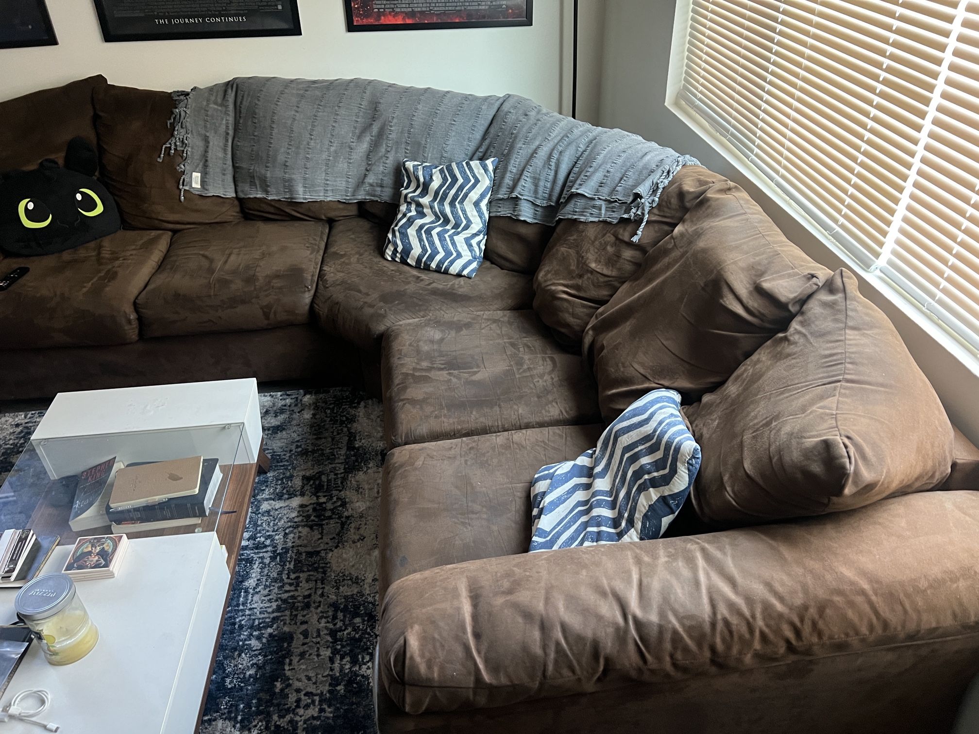 Brown sectional