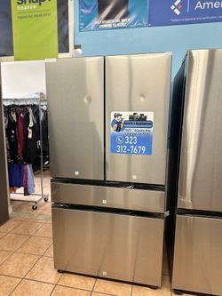 🎁SALE OF THE DAY🎁 Samsung Bespoke Stainless Steel 29 cu. ft. 4-Door French Door Refrigerator with Beverage Center