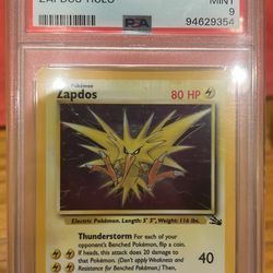 1999 FOSSIL PSA 9 Zapdos