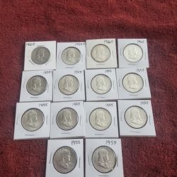 Collectible Coins 14 Benjamin Franklin Halves