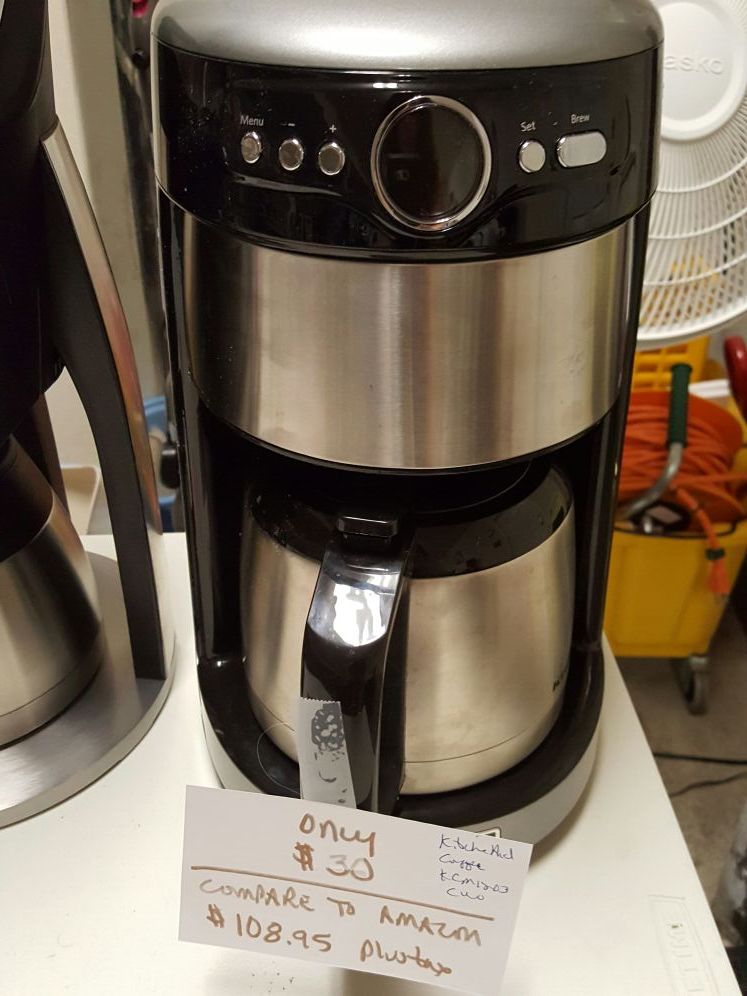 kitchenaid coffee maker. Model kcm1203cuo. only $20