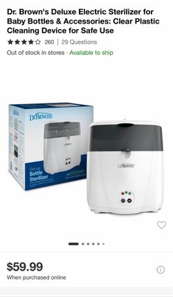 Dr. Brown’s Deluxe Electric Sterilizer for Baby Bottles and Other Baby Essentials