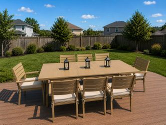 Outdoor 8-Seat Extendable Aluminum Patio Dining Table Set
*New - Same-Day Delivery*