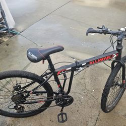 Folding bicycle with 21 speed