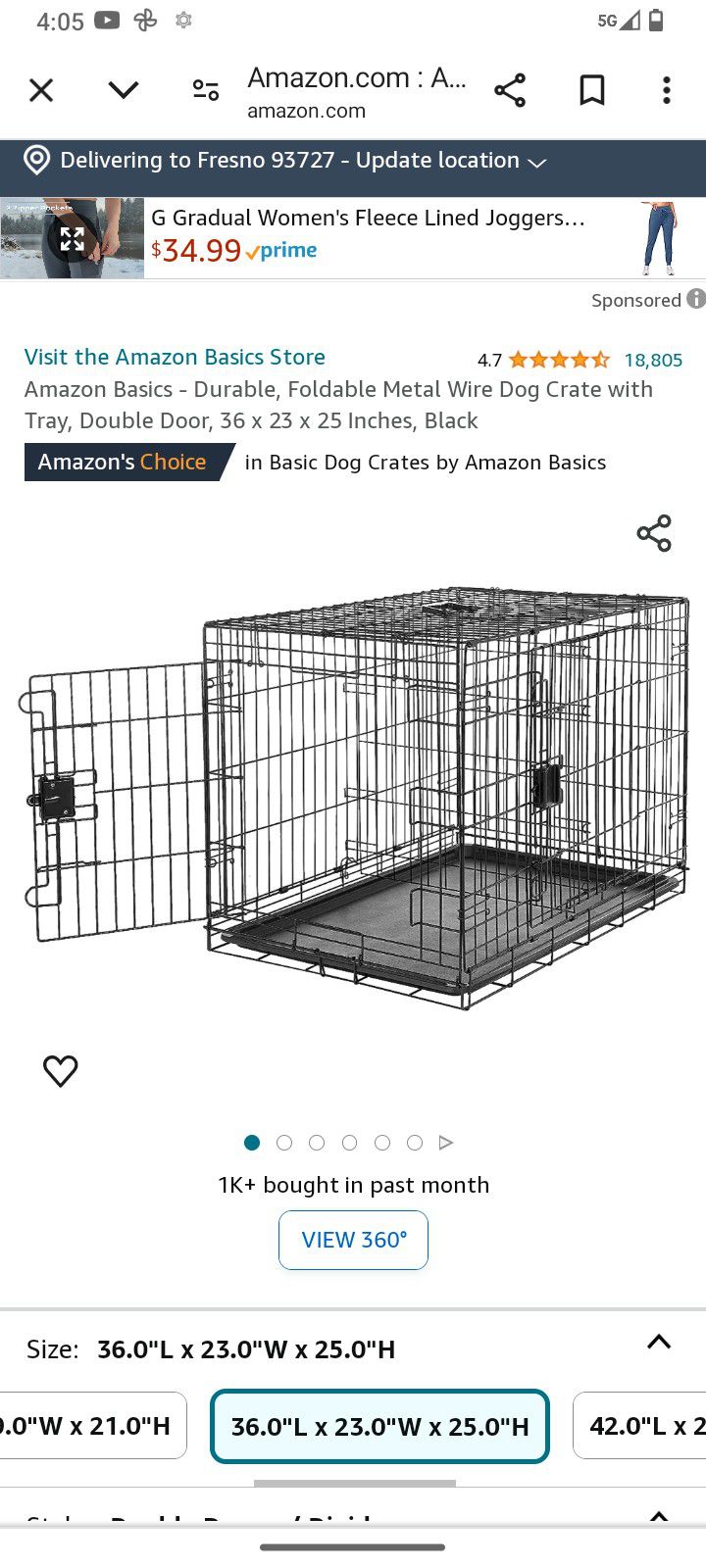 dog Crate Metal Foldable