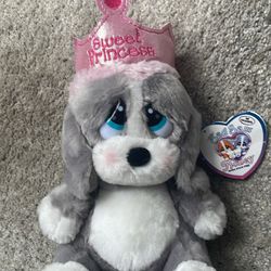 Sweet Princess Dog Stuffed Animal Plush Toy Sad Sam Honey New