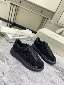 Alexander Mcqueens all blk rhinestone Size 12