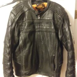 Motorcycle Thick Leather Jacket XL 