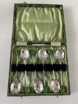 Vintage Coffee Bean Demitasse Spoons