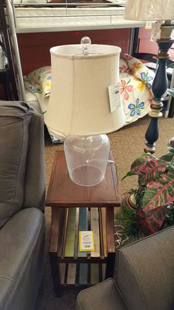 New glas table lamp only 2 available