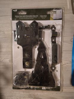 National hardware deluxe Post latch gate kit with black finish