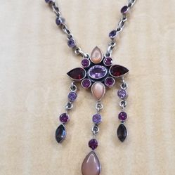 Sterling Silver and Gemstone Necklace 