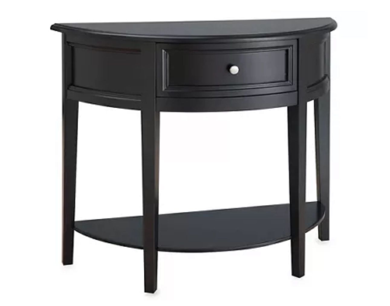 Black Semi-Circle Accent Table