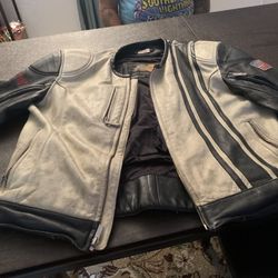 Men’s Leather Coat -Size XL