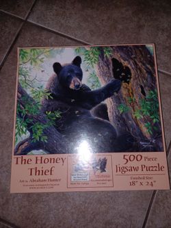SunsOut The Honey Thief Abraham Hunter 500 Piece Jigsaw Puzzle