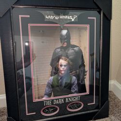 🦇 The Dark Knight Framed Collector’s Art – Batman & Joker – “Why So Serious?”