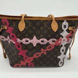 Monogram Bay Neverfull MM Rose Ballerine Poppy Louis Vuitton 