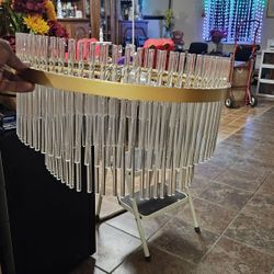 2 Teir Crystal Glass Bar Chandiler 