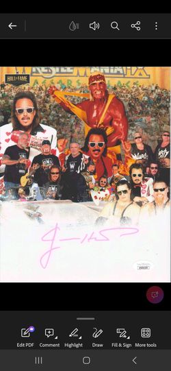 Jimmy Hart Signed 8x10 WWE Hall of Fame Photo Autograph JSA Witness COA