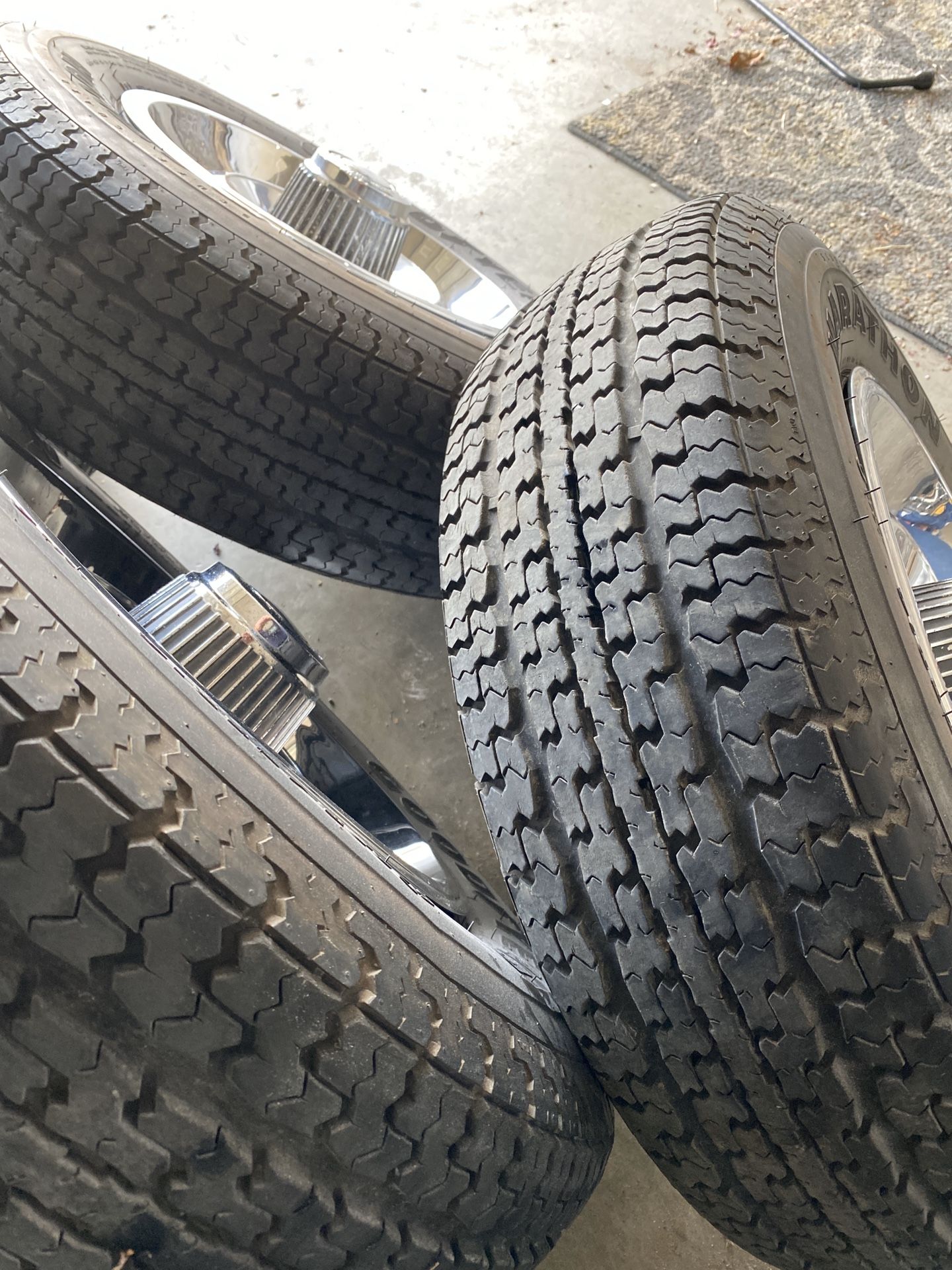 RALLY WHEELS rims 14 inch 205/75/14 tires rims are used tires are new