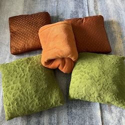 Four Pillows and  a Throw