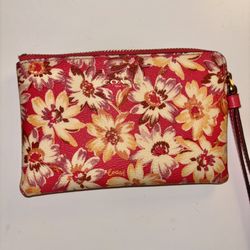 Coach Wristlet, Pink, Florals