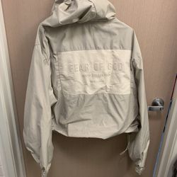 Fear of God - Oversized Nylon Hooded Jacket - Cream size m