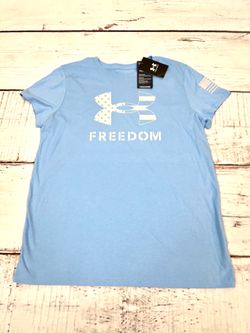 Under Armour Designer Women's Athletic UA Freedom Logo T-Shirt Short Sleee