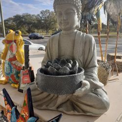 Large Lighted Buddha Fountain