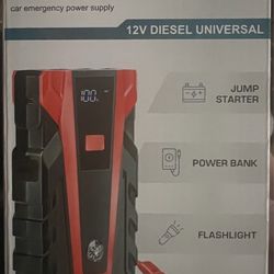 BRAND NEW IN BOX 6000A Car Battery Jump Starter,12V Portable Jump Starter Battery Pack (up to 9.0L Gasoline and 7.0L Diesel Engine), Jump Box with 3 M