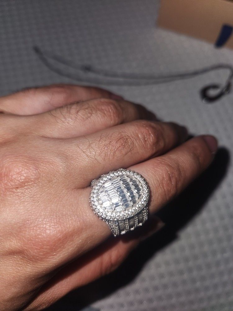 Moissanite Baguette Ring