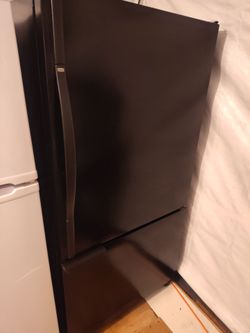 Amana black refrigerator