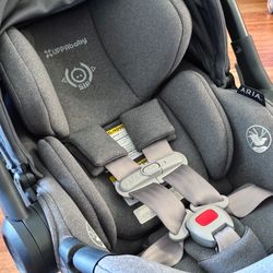 UPPAbaby Aria Infant Car Seat + Base – Greyson (Dark Grey) – With Original Box