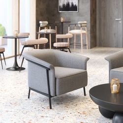Burry Slate Gray Accent Chair