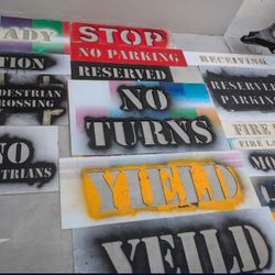 Paint Striping Roadway & Parkinglot Stencils * Bundle*