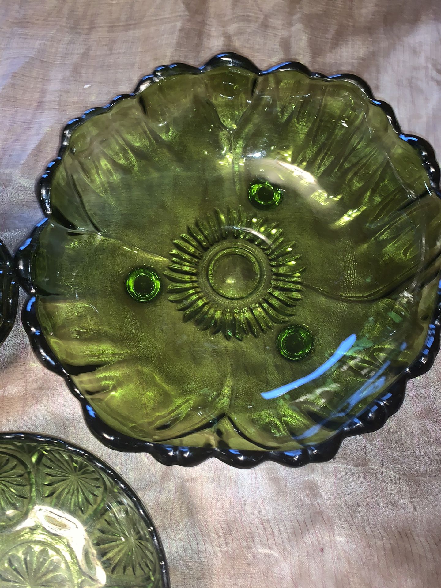 Vintage-large green bowl