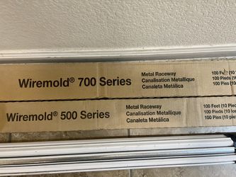 Wiremold 500/700 Series Small Raceway, White, Steel, Raceway and Cord  Covers