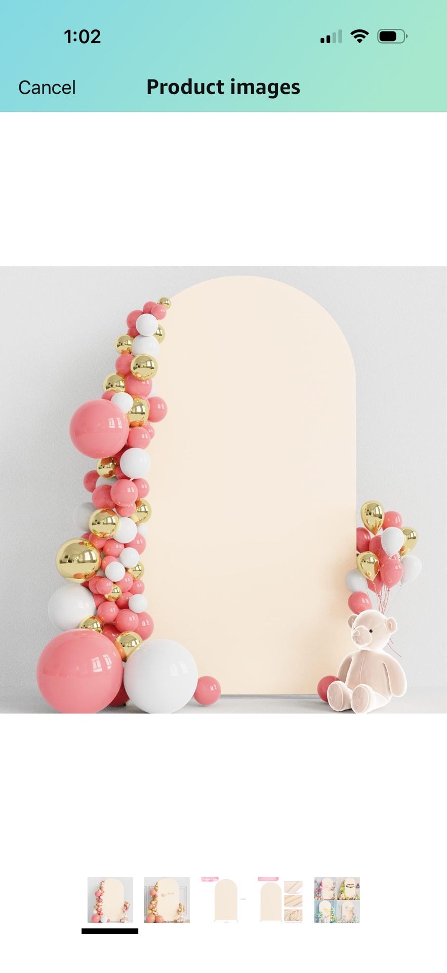 er 7.2FT Wedding Arch Backdrop Cover Spandex Fitted Beige Backdrop Arch Covers Round Top Chiara Arches Cover for Birthday Party Ceremony Banquet
