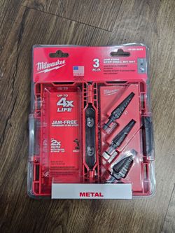 Milwaukee 3-Piece Jam-Free Step Drill Bit Set