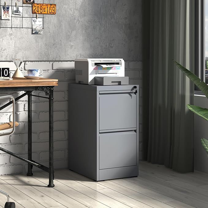 New In Box Metal File Cabinet with 2 Drawer Heavy Duty Home Office Steel Vertical Filing Lockable Cabinets for Legal/Letter Size,Assembly Required